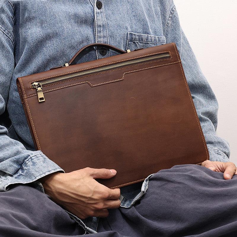 Leather 13.3 Inch Laptop Bag | Vintage style Briefcase | High quality leather - Aspire Shop