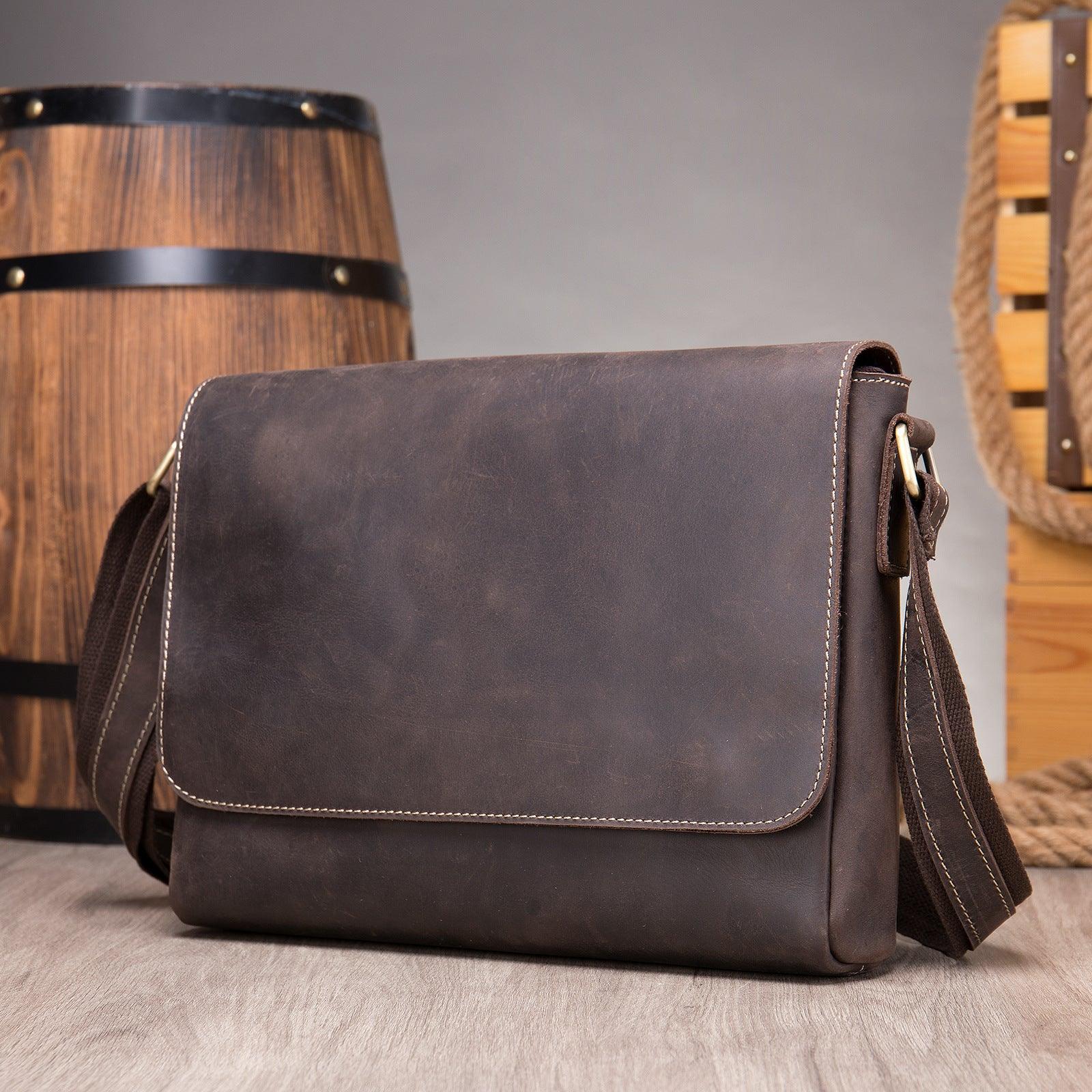 Leather Shoulder Bag Retro Messenger Bag - Aspire Shop