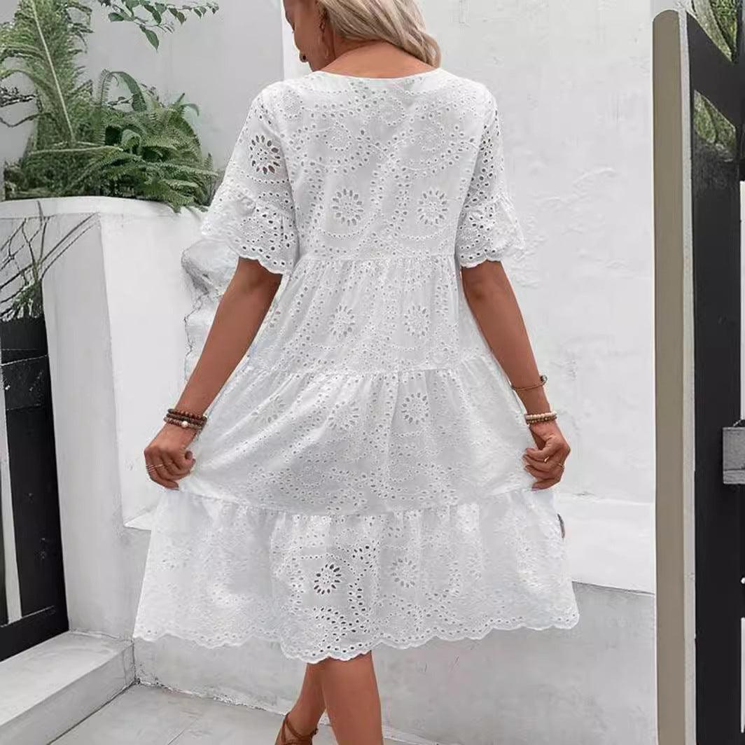 Luxurious Embroidery Dress™ | Exclusive cotton Spring and Summer dress ⭐⭐⭐⭐⭐ - Aspire Shop