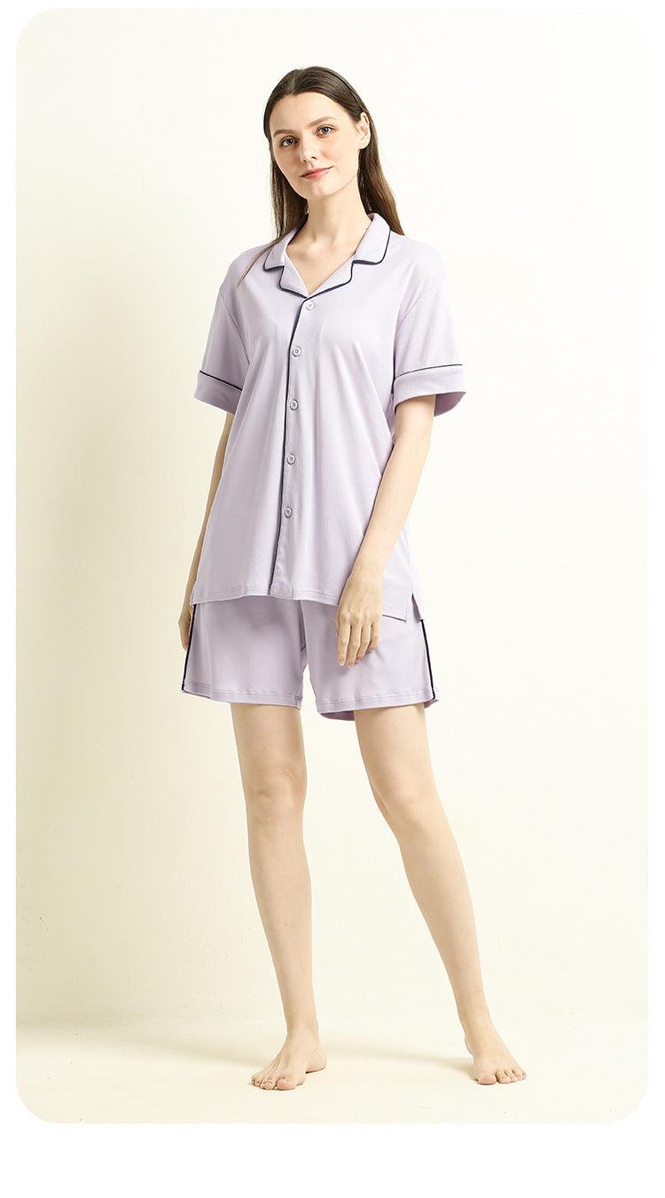 Lyocell Soft Cotton Summer Women's Pajama Suit | High quality cotton pajamas 2 pcs - Aspire Shop