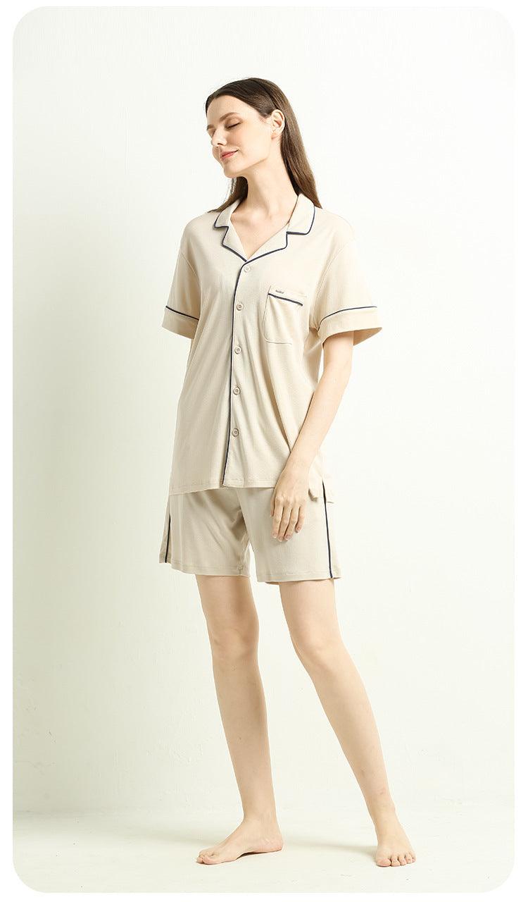 Lyocell Soft Cotton Summer Women's Pajama Suit | High quality cotton pajamas 2 pcs - Aspire Shop