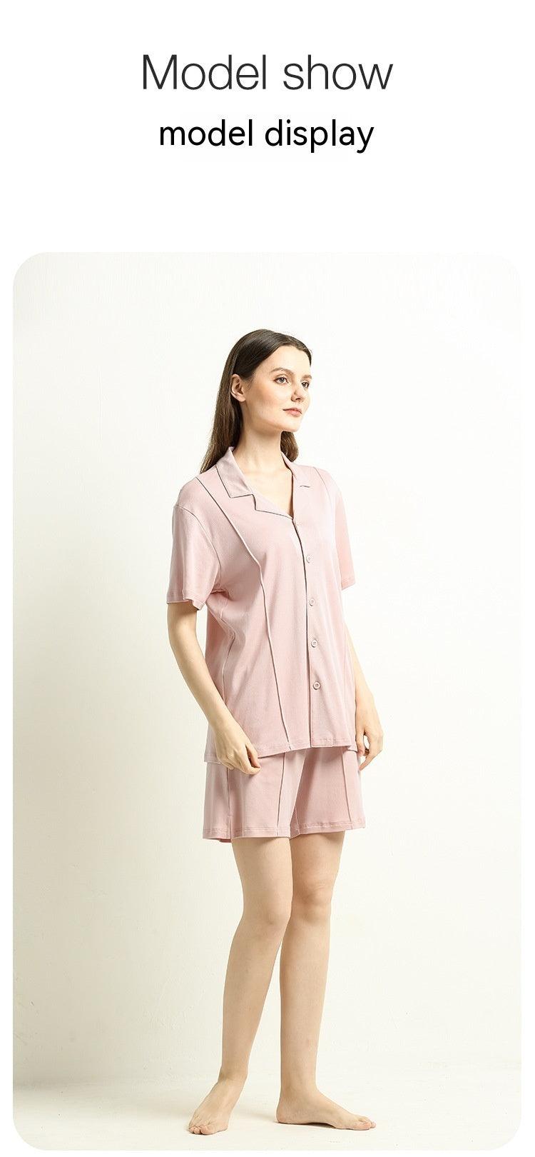 Lyocell Soft Cotton Summer Women's Pajama Suit | High quality cotton pajamas 2 pcs - Aspire Shop