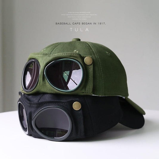 Pilot Hat Personalized Glasses Peaked Cap - Aspire Shop