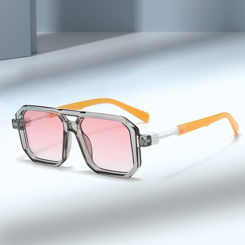 Retro Double Beam Pilot Catwalk Light Luxury Sunglasses - Aspire Shop