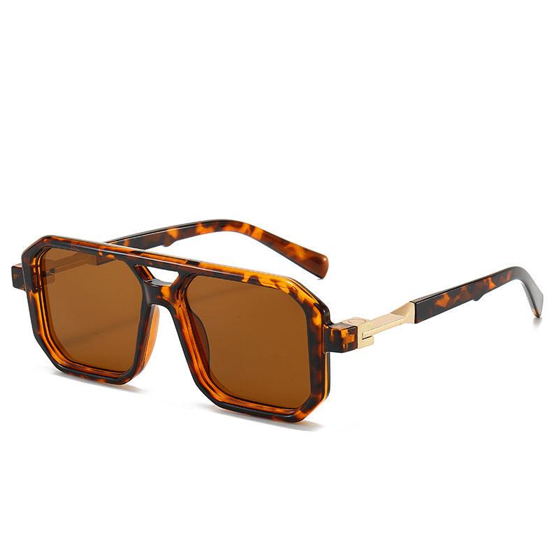 Retro Double Beam Pilot Catwalk Light Luxury Sunglasses - Aspire Shop