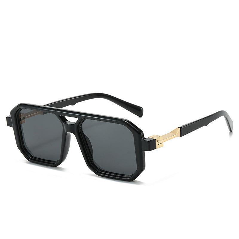 Retro Double Beam Pilot Catwalk Light Luxury Sunglasses - Aspire Shop