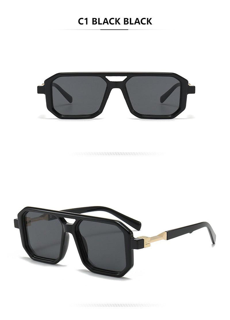 Retro Double Beam Pilot Catwalk Light Luxury Sunglasses - Aspire Shop