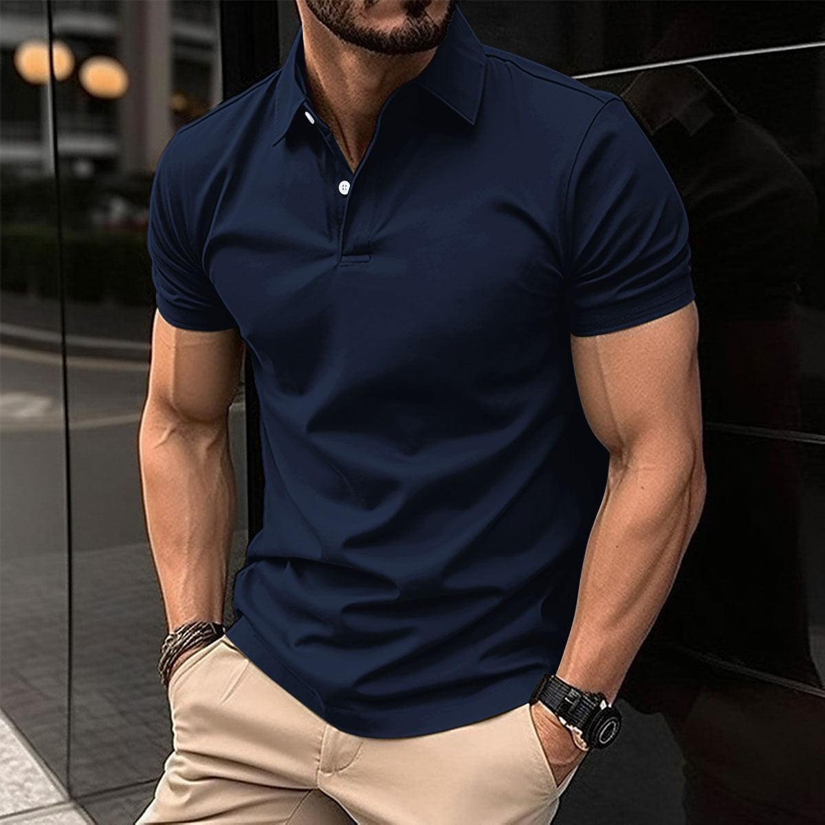 Summer Short Sleeve Polo Shirt | Comfortable, cotton mixed polo - Aspire Shop