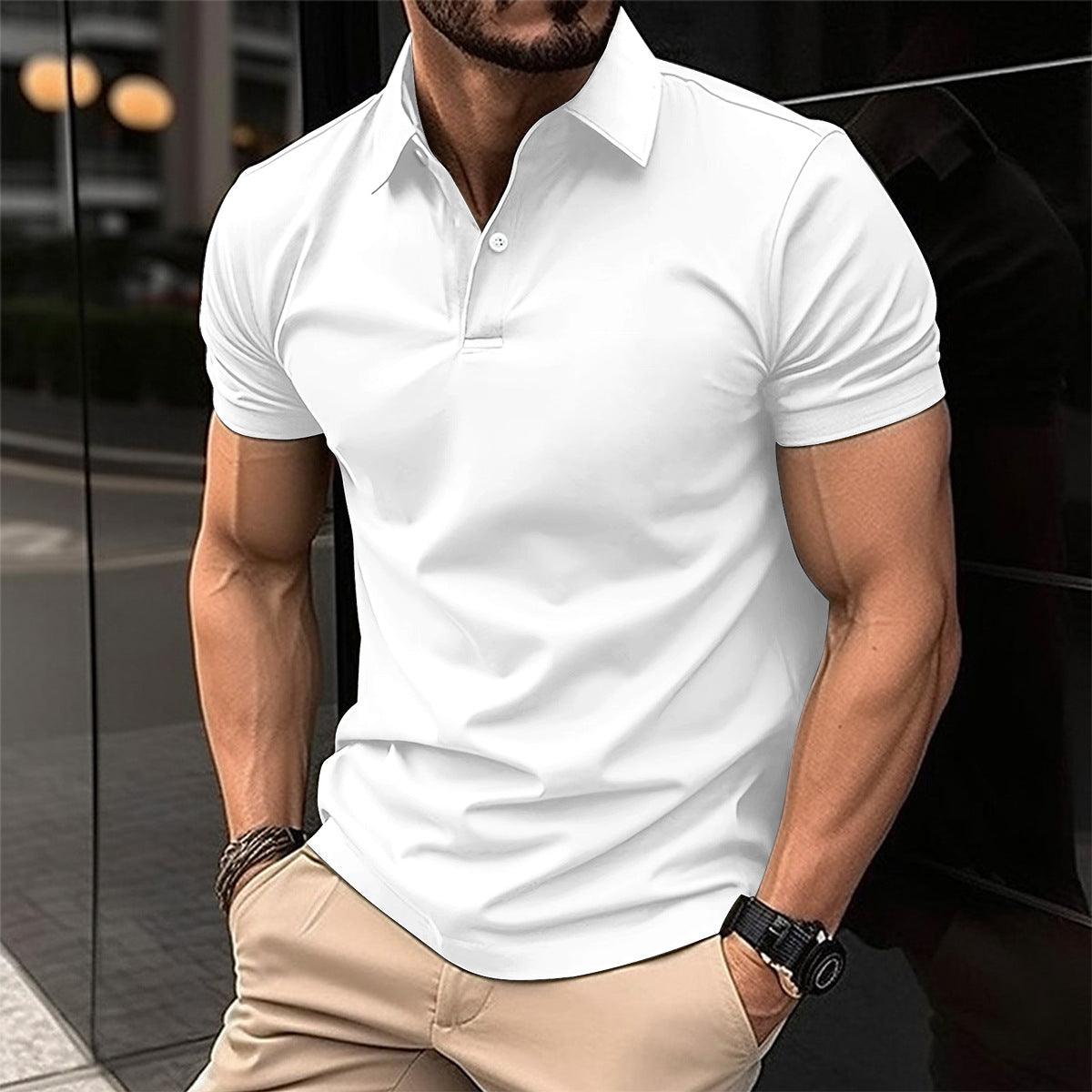 Summer Short Sleeve Polo Shirt | Comfortable, cotton mixed polo - Aspire Shop