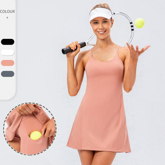 Women Tennis Yoga Golf Skirt™ | ⭐⭐⭐⭐⭐ High Stretch Sports Badminton Golf Dress And Fitness Shorts 2 Pcs Set Workout Casual Clothing - Aspire Shop